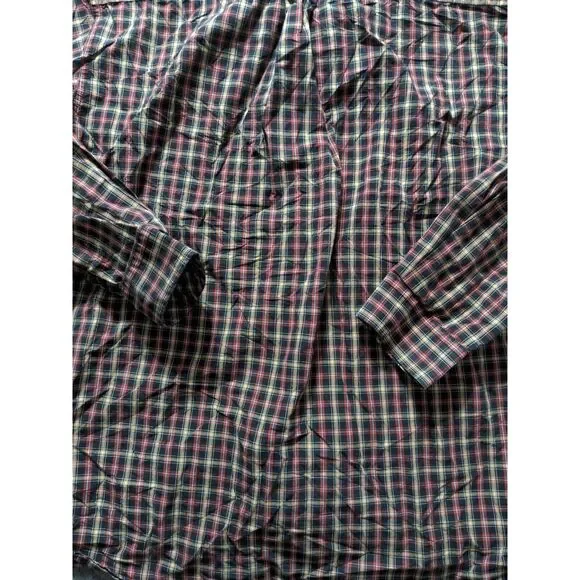 Cinch Long Sleeve Button Down Shirt Men's Size Medium Red Plaid - Picture 8 of 9